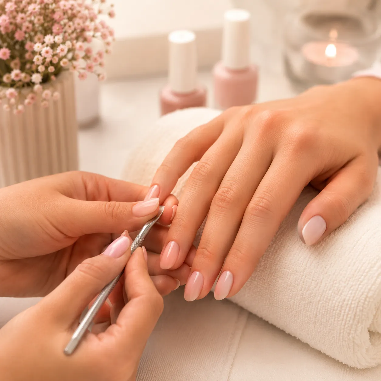 Manicure at Pink Boulevard, nail salon Malvern
