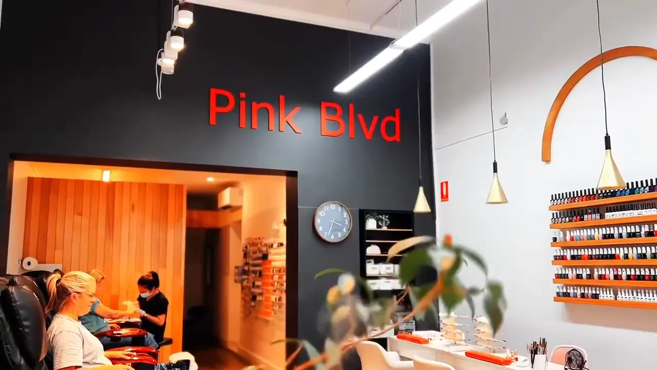 Inside Pink Boulevard nail salon, Malvern