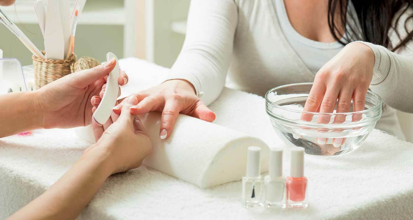 French manicure nails by Pink Boulevard nail salon Malvern